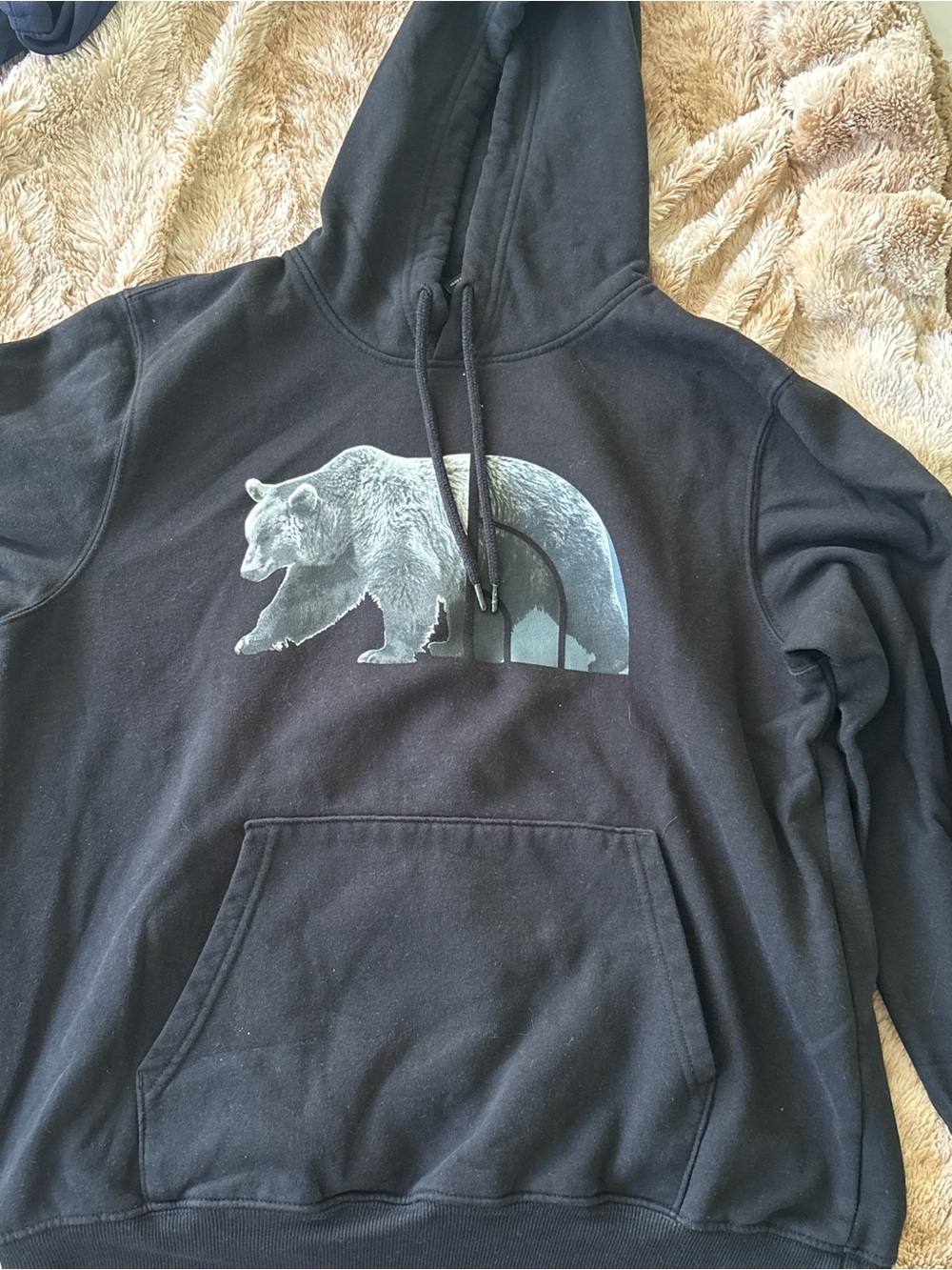 The North Face Black Bear Logo Crewneck Hoodie - Men's Black